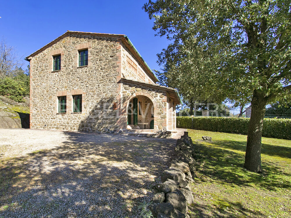 Typical Tuscan farmhouse with panoramic view